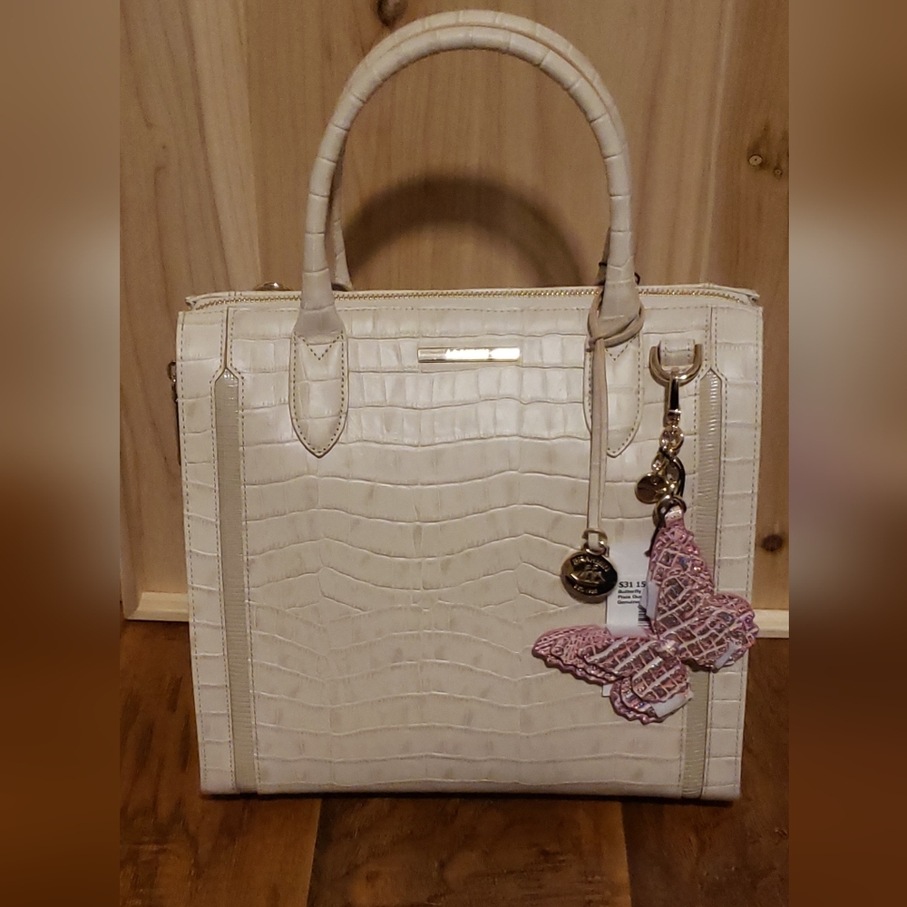 Brahmin Caroline Ivory Terrace & Pixie Dust Butterfly NWT